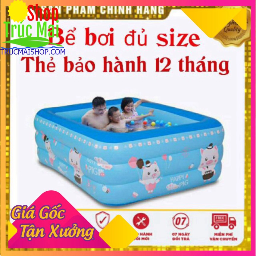 bể bơi phao Bể Bơi Phao Cho Bé 1M2,1M3,1M5,1M8,2M1,2M6 Chất Liệu PVC Loại 1 Siêu Dai,Siêu Bền.