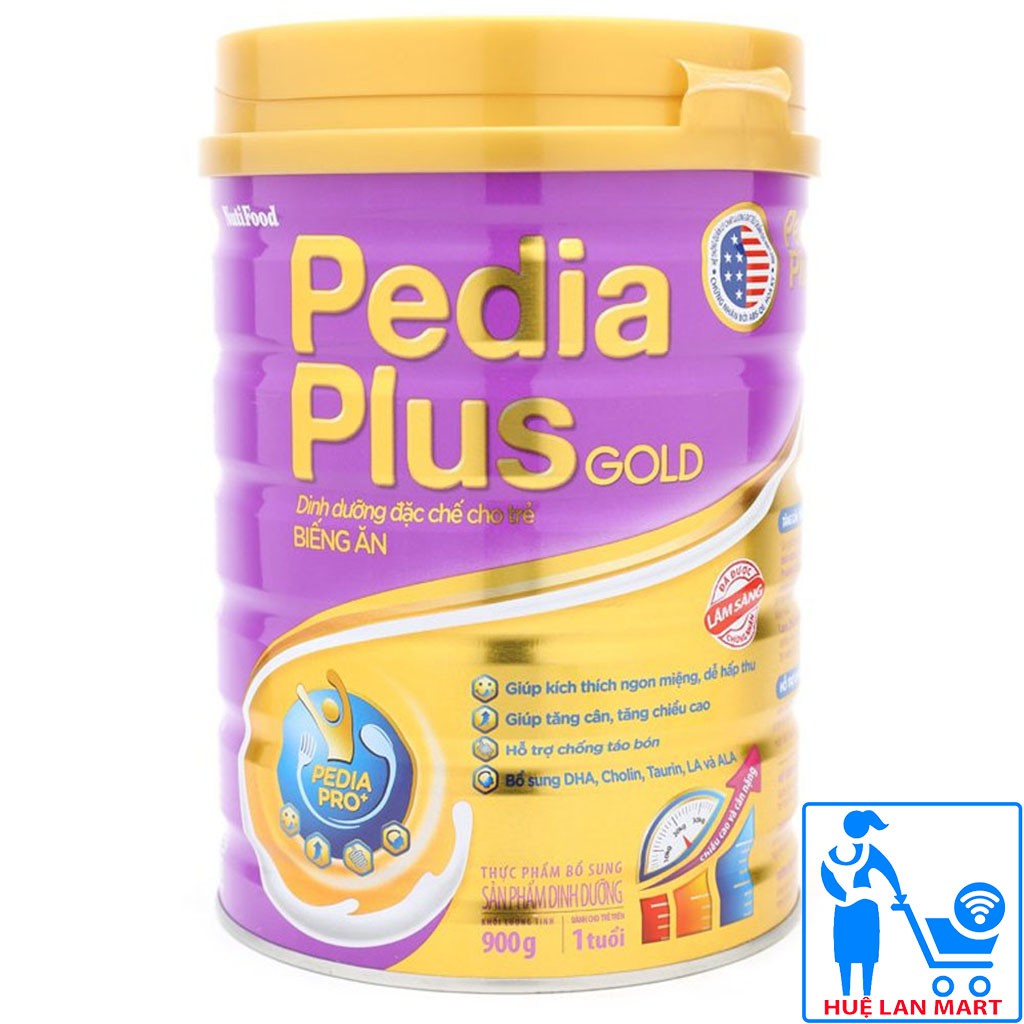 [CHÍNH HÃNG] Sữa Bột Nutifood Pedia Plus Gold Hộp 900g (Cho bé 1-10 tuổi)