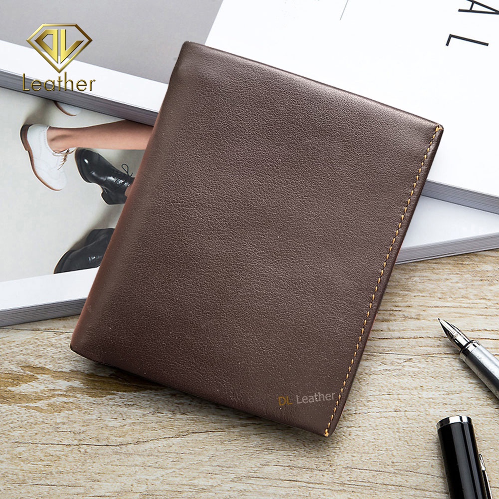 Ví Đứng - Ví Da Nam DLLeather Ví Da Bò Xịn 100% (VDDLD_01)