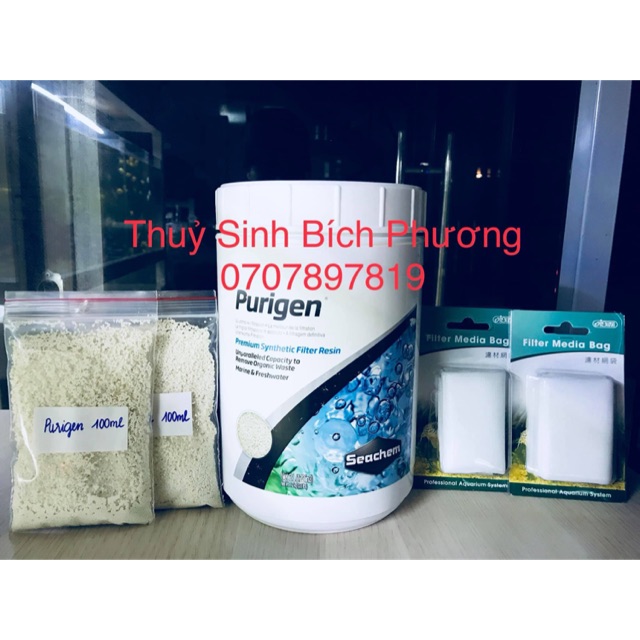 VẬT LIỆU LỌC PURIGEN SEACHEM CAO CẤP | CHUYÊN KHỬ ĐỘC TỐ NH3, NO2, NO3 LÀM TRONG NƯỚC HỒ CÁ THỦY SINH VÀ HỒ CÁ BIỂN