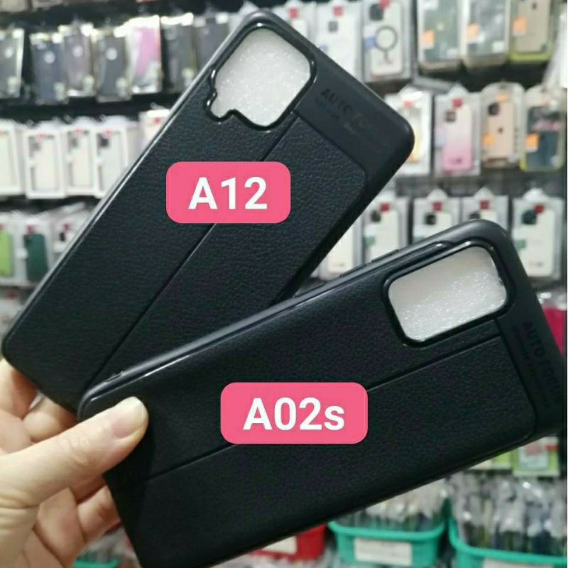 Ốp lưng dẻo Samsung Galaxy A12, A02S , A32 4G , A72 4G Vân giả da Auto Focus chống sốc.