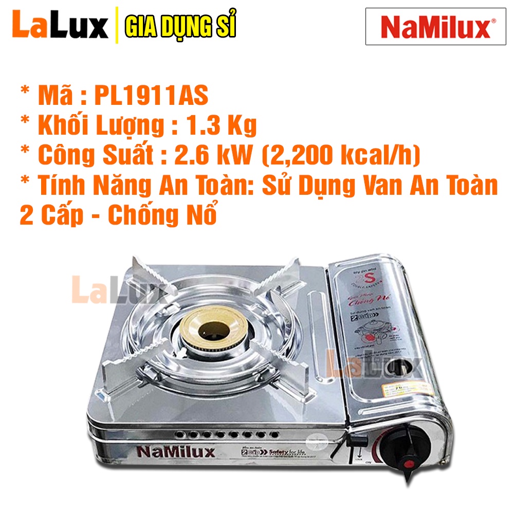 Bếp Ga Mini NAMILUX CAO CẤP - Bếp Gas Mini  Namilux An Toàn, Tự Động Ngắt Gas, Đạt Tiêu Chuẩn Nhật Bản LALUX