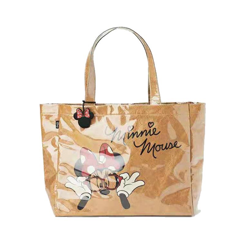 ▨❆ZARA PELA túi nữ mới tote đeo vai Minnie đựng đồ giấy kraft mouse in all-match dễ thương