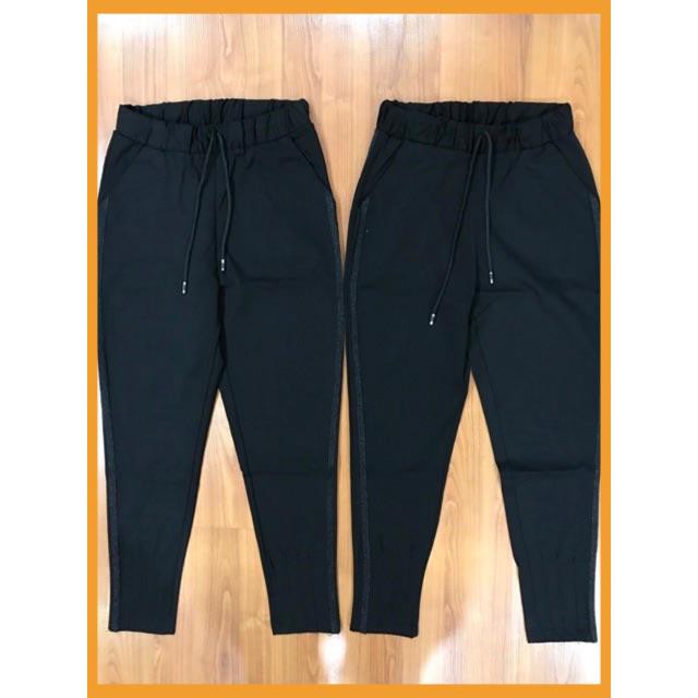 Quần joger nữ phối viền kim tuyến, chất umi Hàn siêu đẹp, dày dặn co giãn tốt - CHẢNH STORE | BigBuy360 - bigbuy360.vn