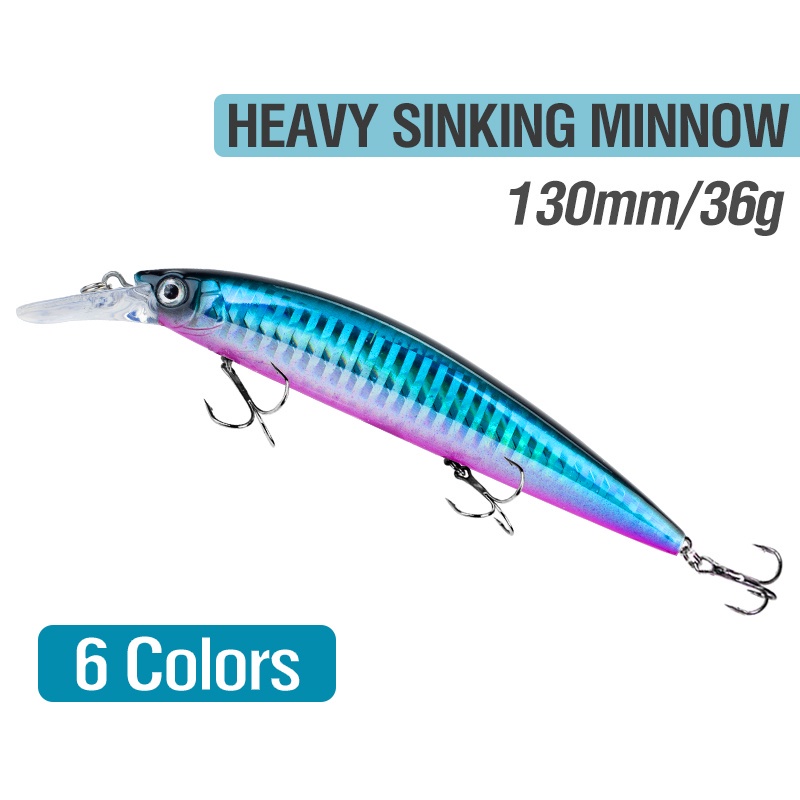 Mồi Câu Cá 3D 13cm / 36g 6 Màu