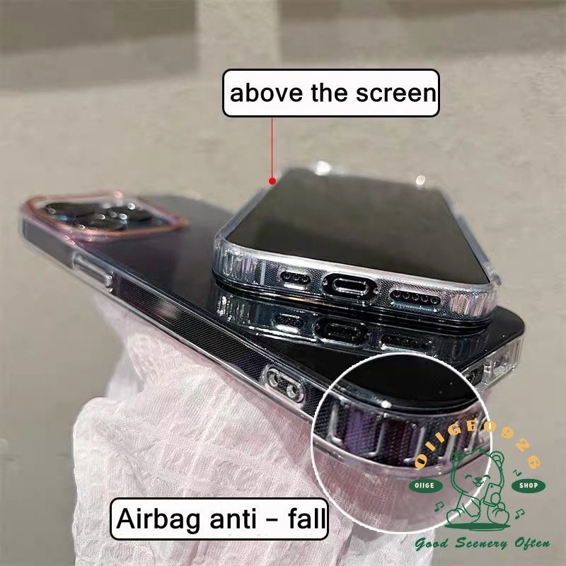 Ốp Điện Thoại IMD Hai Màu gradient Lấp Lánh Chống Rơi Cho Iphone14 13 12 11 Pro Max