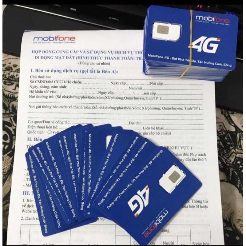 Sim 4G Mobifone VP51 - VPB51 Không Giới Hạn Tốc Độ Cao dùng miễn phí 12 tháng