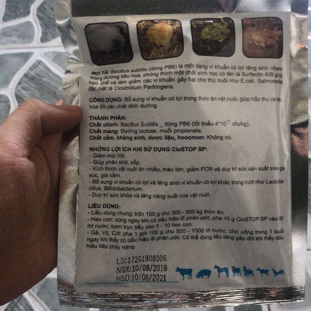 Men vi sinh CLOSTOP 100g
