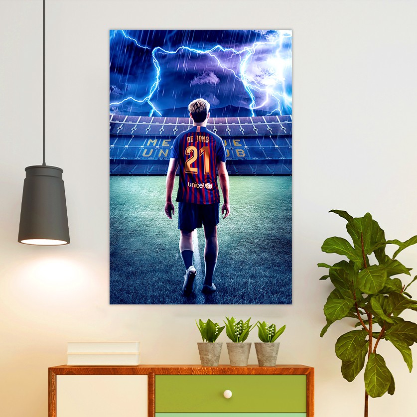 Decal Dán Tường Cầu Thủ Bóng Đá Frenkie De Jong | Decor Dán Tường Chất Liệu Giấy In PP Cao Cấp Kích Thước 40* 60
