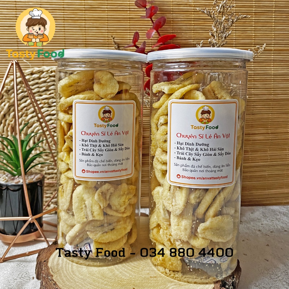 300G Chuối Sấy Giòn Tatsy Food | Hàng chất thượng hạng | HOÀN ĐỔI 100% nếu không như mô tả