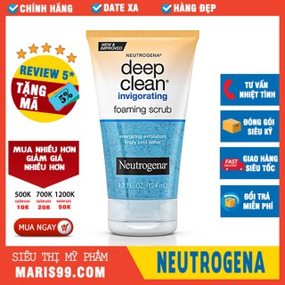 Sữa Rửa Mặt Tẩy Da Chết NEUTROGENA Deep Clean Invigorating Foaming Scrub (124ml) _Xchoice