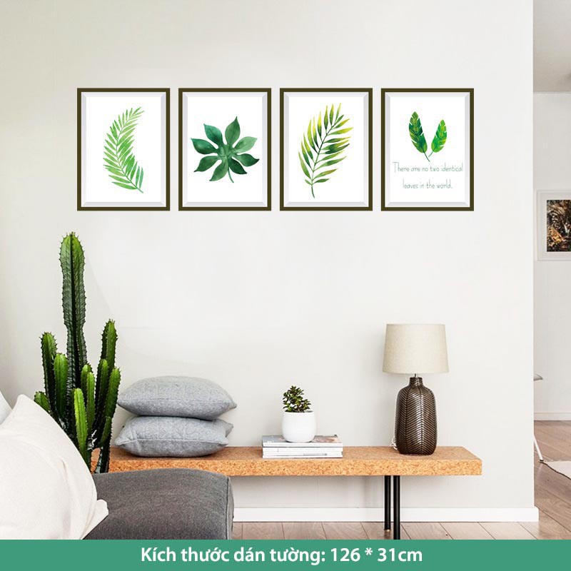 Tranh dán tường trang trí ký túc xá, decal dán tường trang trí decor phòng ngủ (Vườn Xanh Lá)