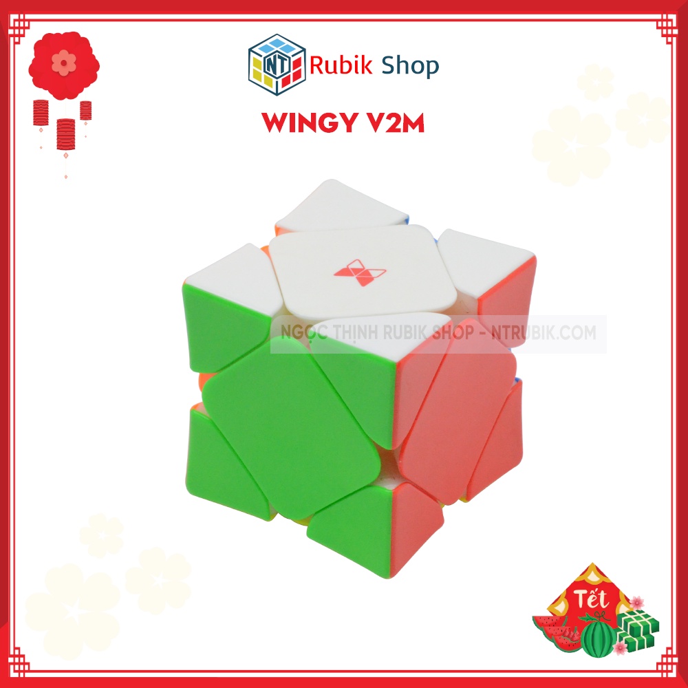 [Rubik Biến thể] QiYi Magnetic Skewb Wingy Rubik Black/ Stickerless (Có năm châm)