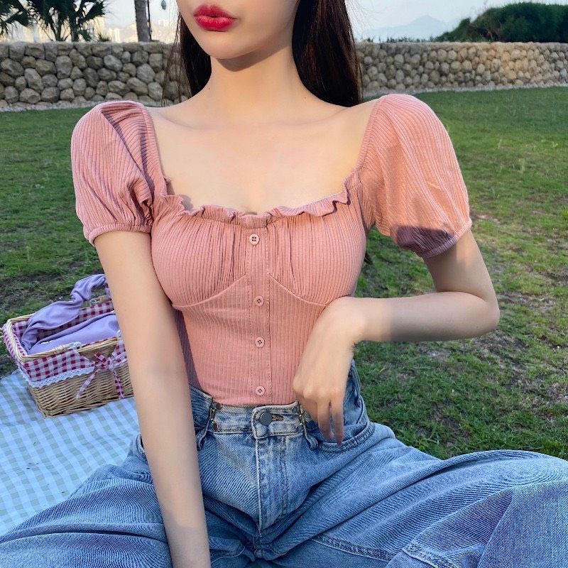Áo bèo nhúm tay phồng