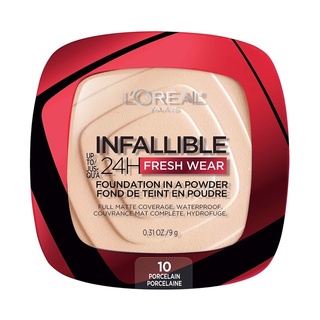 Phấn phủ kiềm dầu chống nước L'oreal Infallible 24 hours fresh wear in a powder foundation