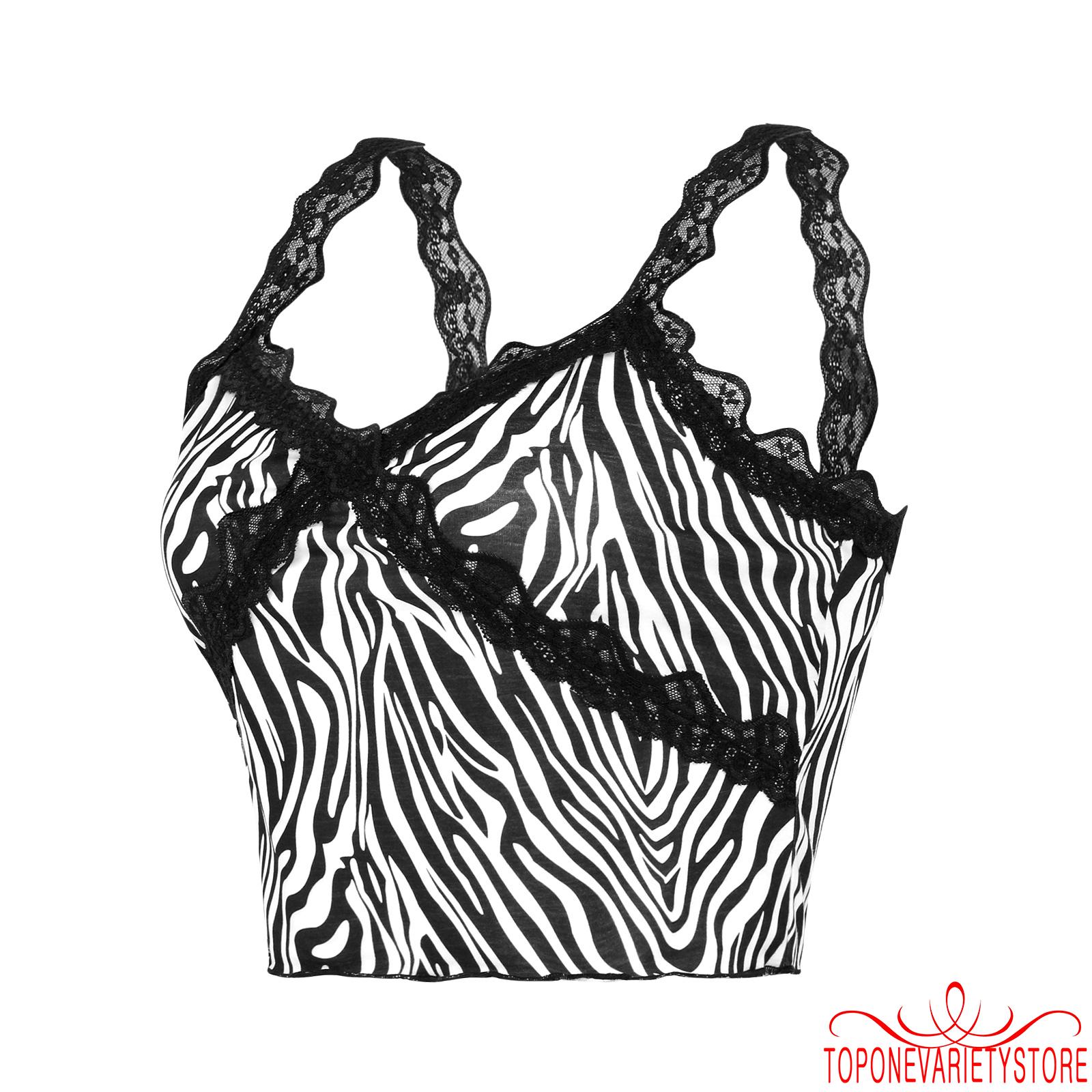 Áo lửng hai dây họa tiết sọc ngựa vằn gợi cảm cho nữ | BigBuy360 - bigbuy360.vn