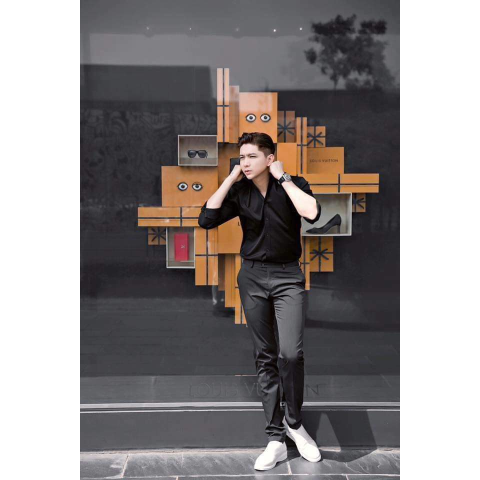 Áo sơ mi nam trơn dài tay, gấp hộp (7 màu) áo sơ mi công sở chất liệu lụa mịn cao cấp (Cam Kêt Chất Lượng) Minhstore66 | BigBuy360 - bigbuy360.vn