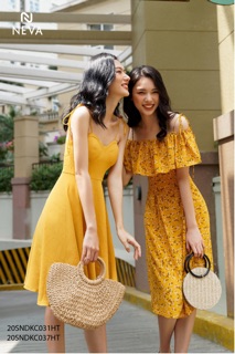 Váy trễ vai vàng size S