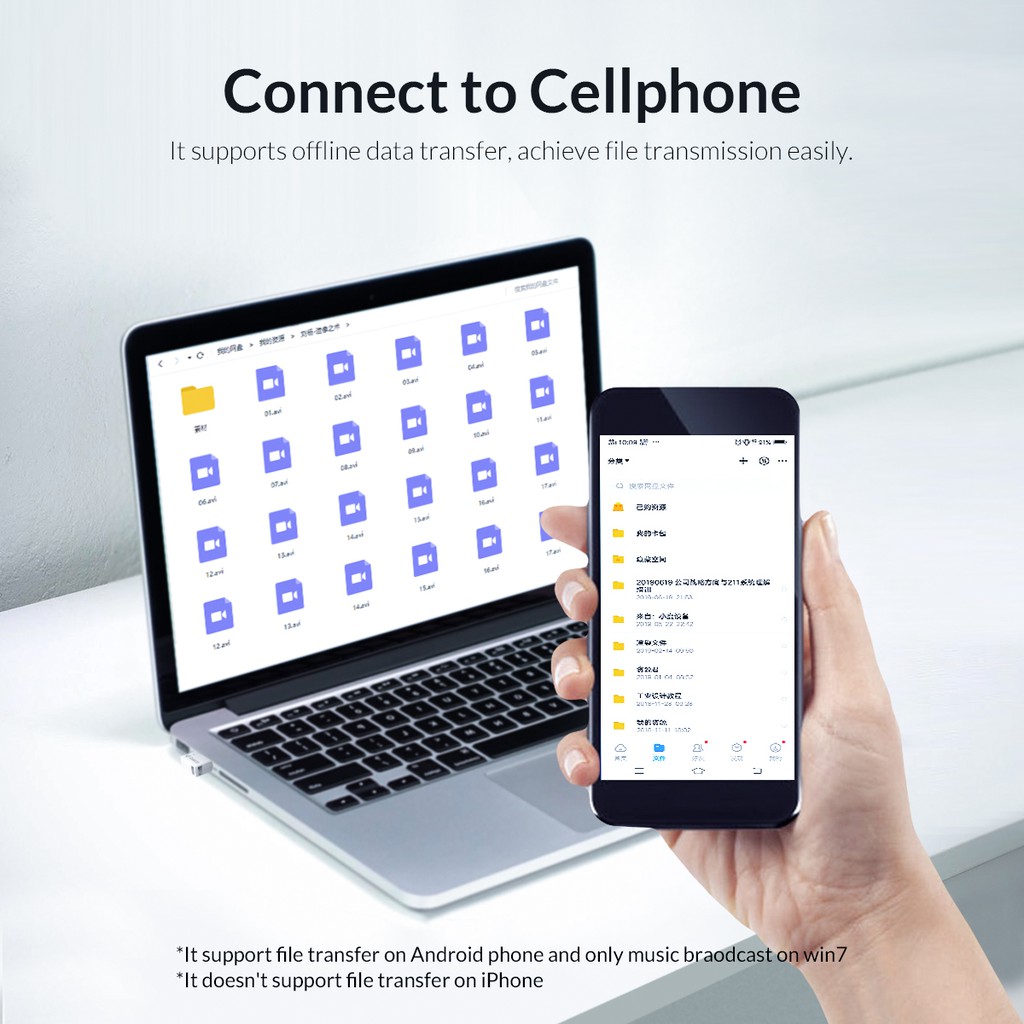 Đầu chuyển đổi Bluetooth 5.0 BTA-508 cổng USB mini cho loa/chuột không dây kết nối vớ
