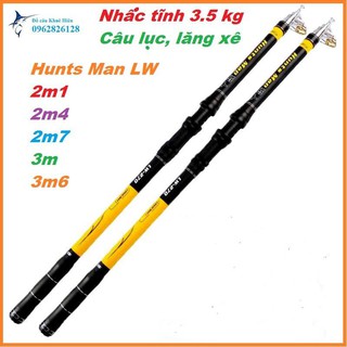 Cần câu rút cần câu máy Hunts Man LW từ 2m1 đến 3m6 tặng kèm 2 lưỡi lăng xê