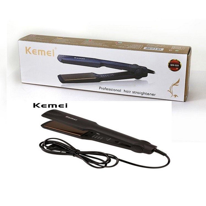 Máy là duỗi thẳng tóc cao cấp 4 mức nhiệt KEMEI 329-Dụng cụ tạo kiểu, là thẳng tóc
