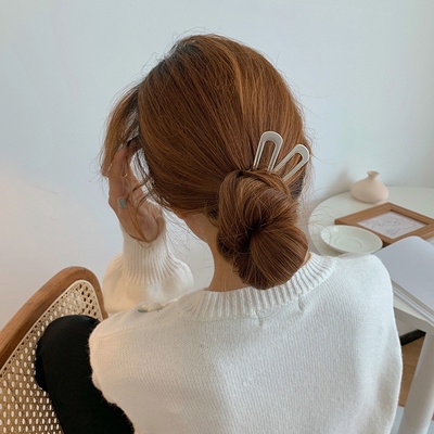 Trâm Cài Tóc Hợp Kim Hình Chữ U Phong Cách Cổ Điển Đơn Giản Thời Trang Hàn Quốc Cho Nữ