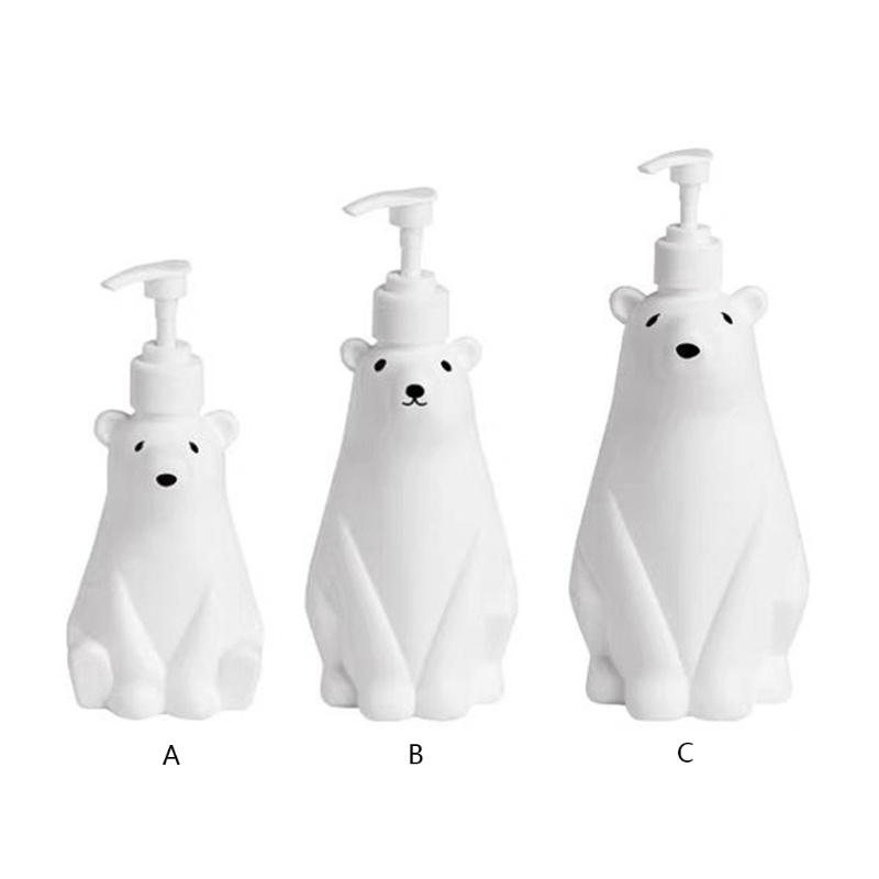 Bình Đựng Xà Phòng Dạng Nhấn Hình Gấu Bắc Cực Đa Năng Cho Phòng Tắm