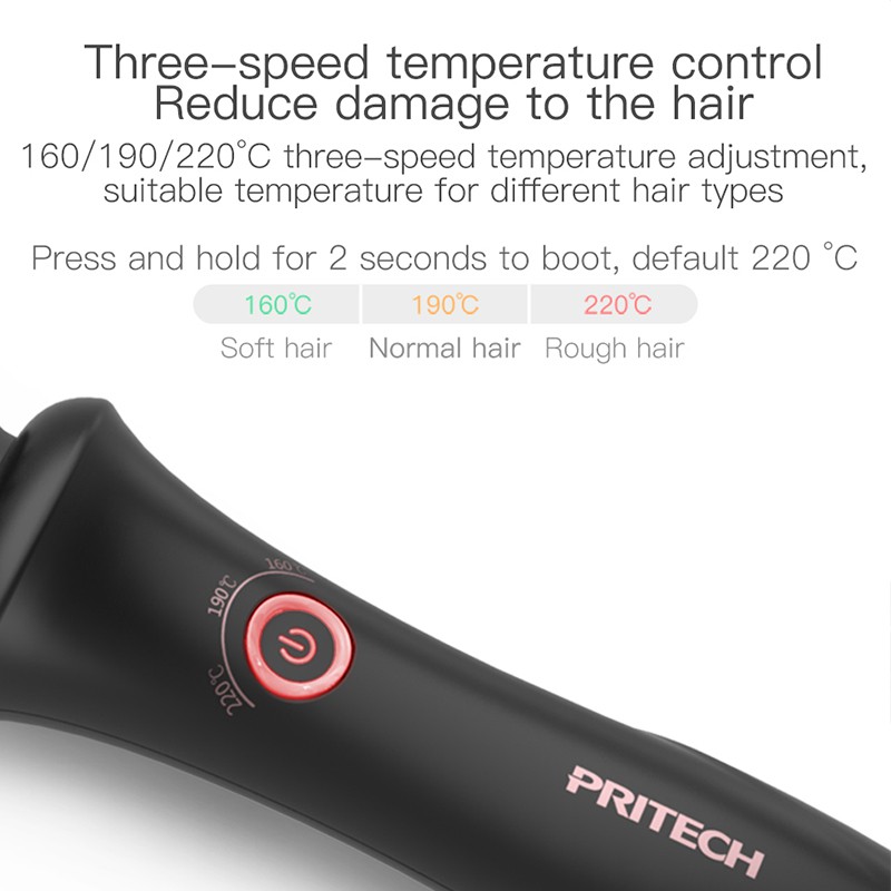 [Hàng mới về] Lược chải tóc Pritech dùng nhiệt có thể điều chỉnh tiện lợi dể sử dụng