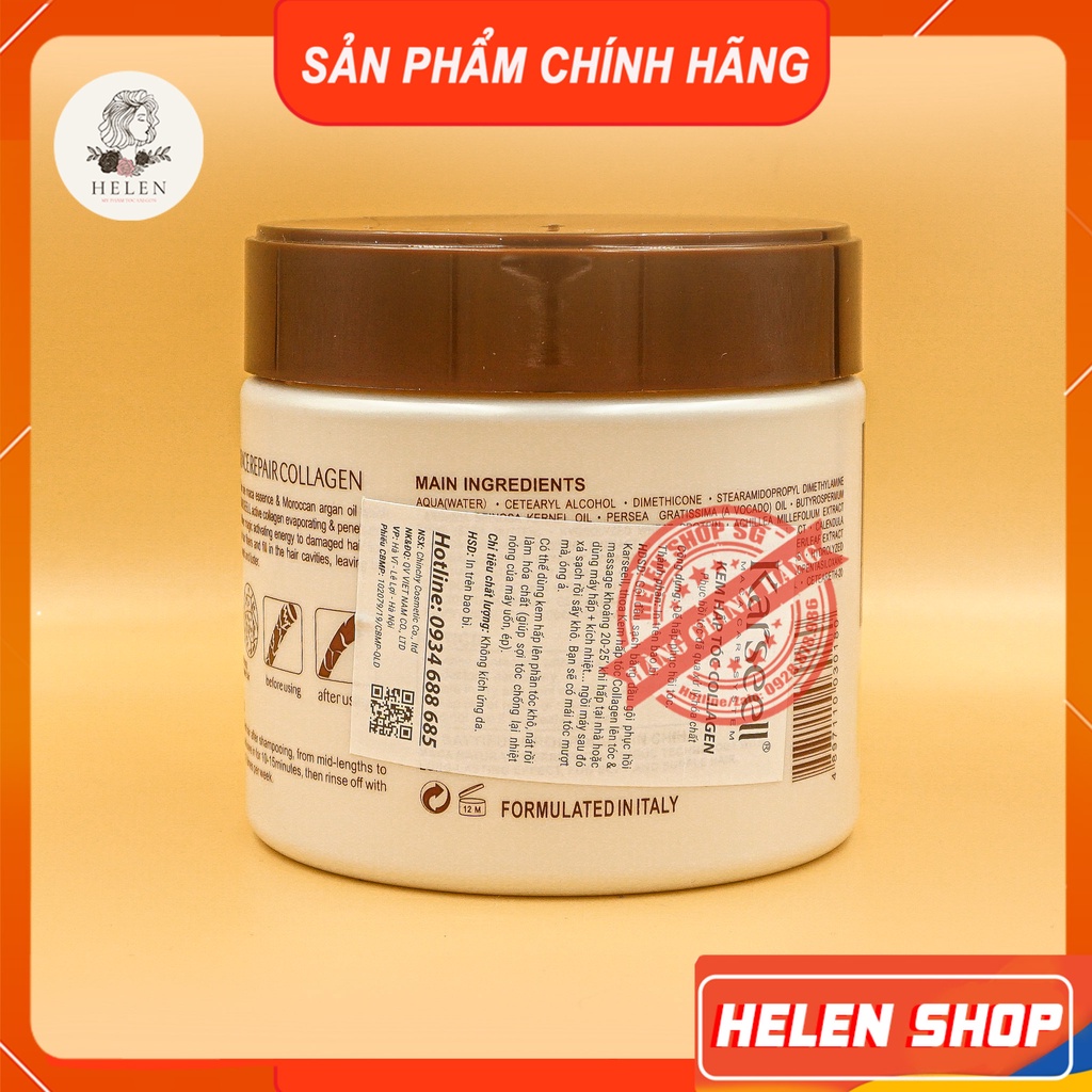 KARSEELL Kem Ủ Tóc, Hấp Tóc, Kem Phục Hồi Tóc 💖 Chính Hãng 💕 Ủ Tóc Collagen 500ml Dưỡng Tóc, Phục Hồi Tóc Hư Tổn