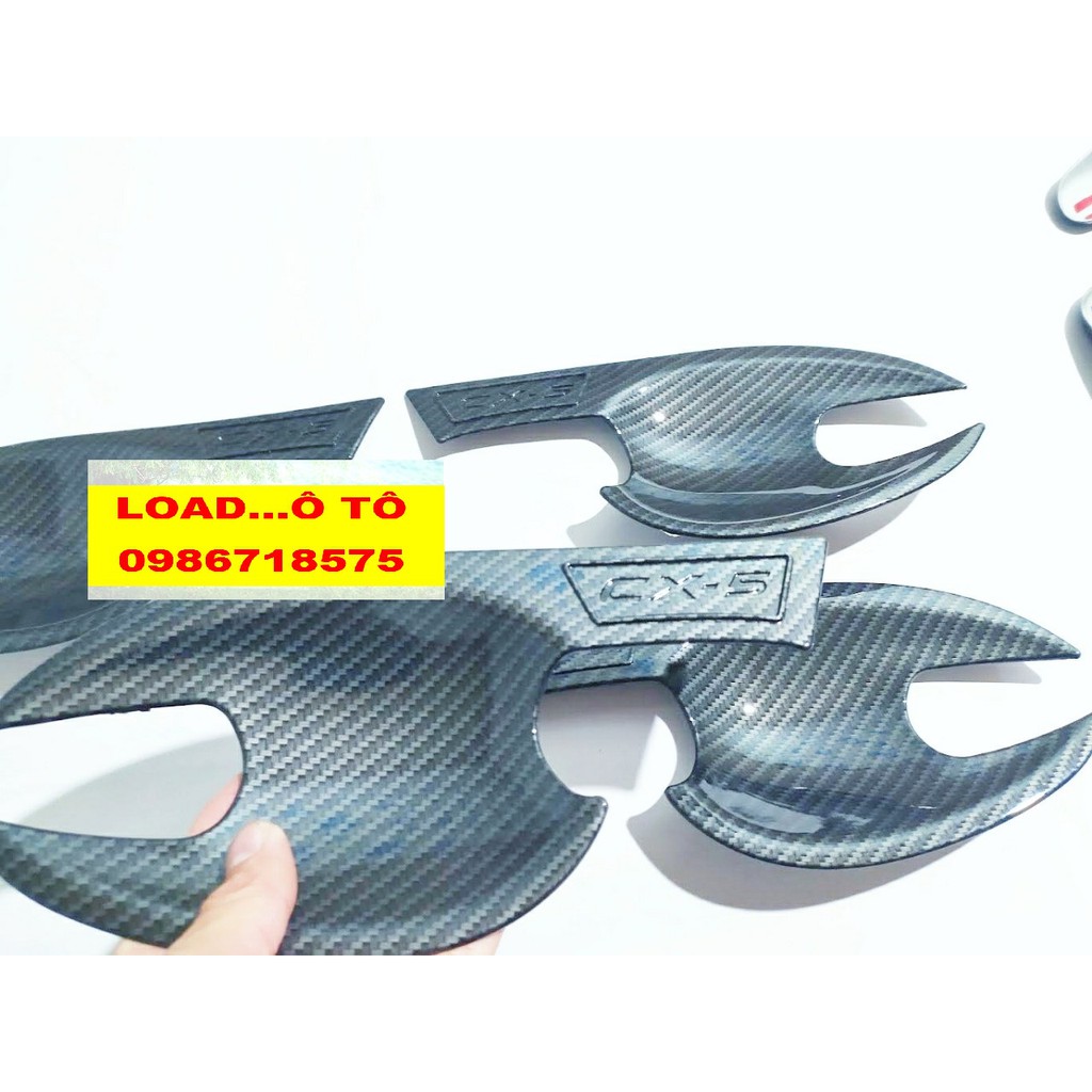 Ốp tay cửa, hõm cửa Mazda CX5 2018-2021 Vân carbon Cao Cấp