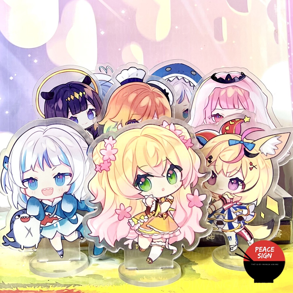 Mô hình Standee Mini thành viên HOLOLIVE Vtuber tượng mica acrylic anime chibi trang trí