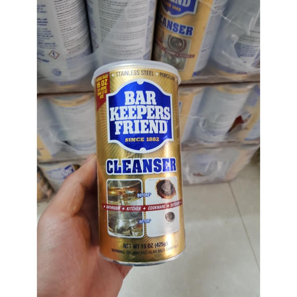 Bột tẩy đa năng vách kính, vòi tắm. inox BAR KEEPERS FRIEND BKF