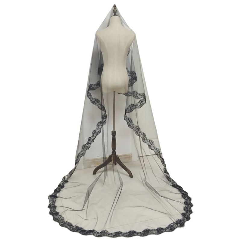 Mạng che mặt bằng ren thanh lịch tao nhã dành cho cô dâu