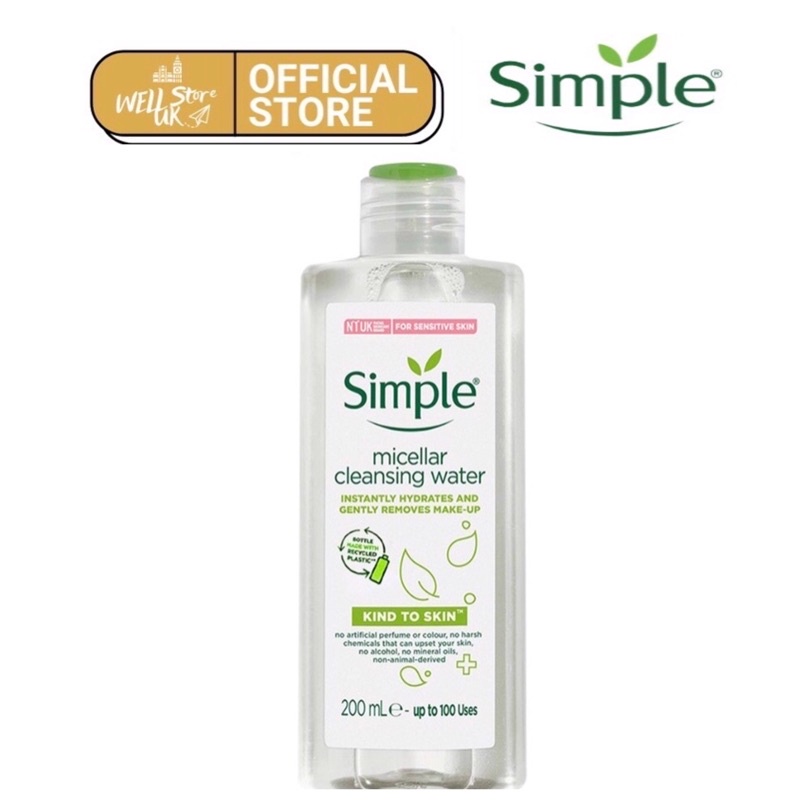 UK- Nước Tẩy Trang Simple Micellar Cleansing Water 200ml
