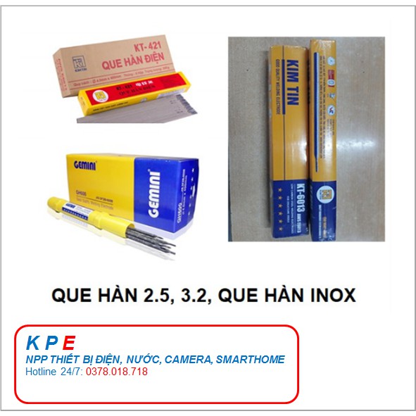 HỘP QUE HÀN SẮT INOX 2.5 2,5 3.2 3,2 LY - KPE ELECTRIC