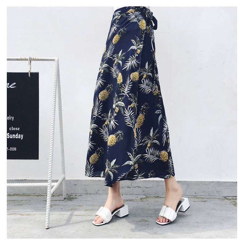 ONE PIECE Chân Váy Voan Lưng Cao In Họa Tiết Vintage Cho Nữ | BigBuy360 - bigbuy360.vn