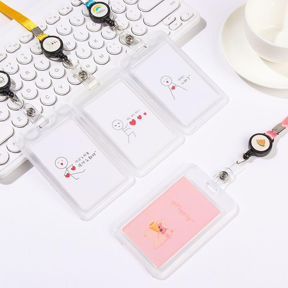 Bao Đựng Thẻ ID Họa Tiết Hoạt Hình Có Dây Đeo Và Dây Đeo