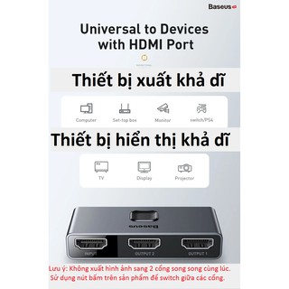 Thiết bị chia cổng HDMI hai chiều Baseus Matrix HDMI Switcher