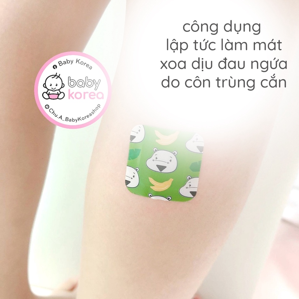 Miếng dán gel lạnh giảm vết sưng ngứa do muỗi, côn trùng đốt Hamsoa cho mẹ và bé BABY KOREA