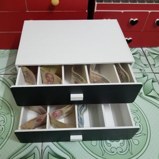 Hộp đựng tiền, hộp chia tiền, 9 ô, ngăn kéo đựng tiền, 30m tùy chọn màu