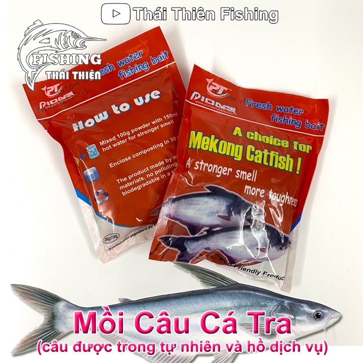 Mồi Câu Cá Tra Pioner Mekong Catfish Gói 200g Dùng Câu Sông Tự Nhiên Hồ Dịch Vụ