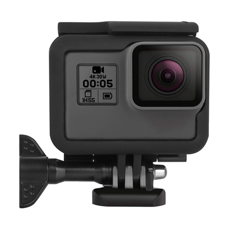 Khung Bảo Vệ Máy Ảnh Gopro Hero (2018) / 6 / 5 Go Pro Hero6 Hero5 Màu Đen Kèm Ốc Vít Tháo Lắp Nhanh