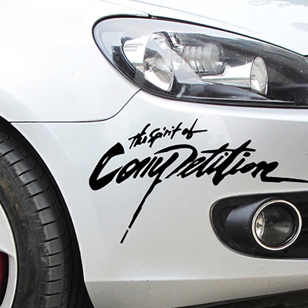 Giấy dán trang trí xe hơi in chữ The spirit of competition