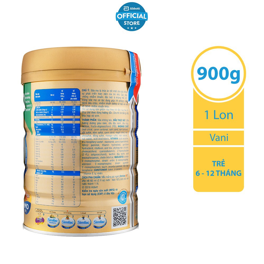 Sữa bột Similac Eye-Q 2 900g HMO Gold Label