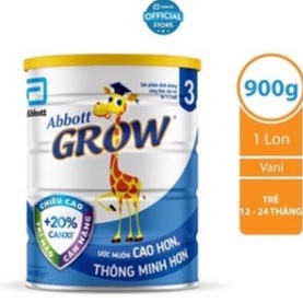 1 lon Sữa Abbott Grow 3 loại bột 900g