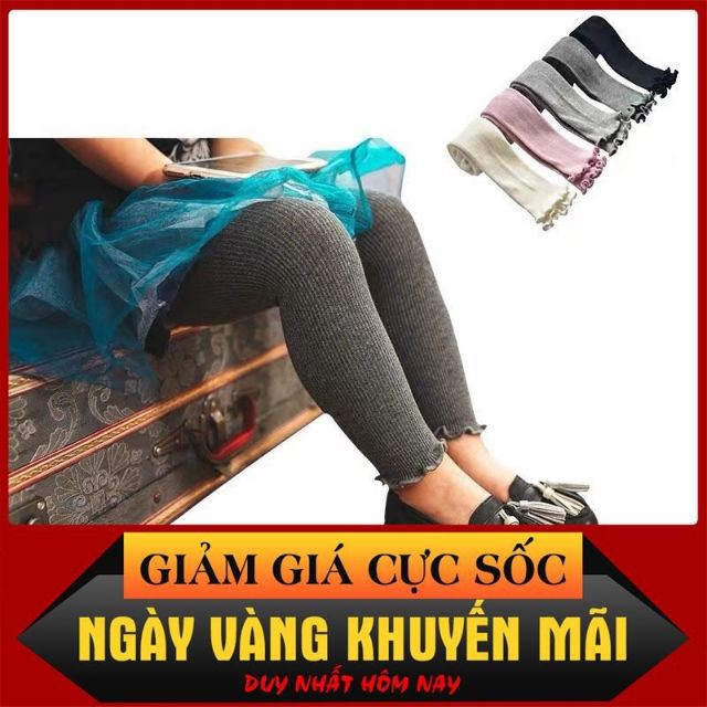 Giá rẻ Sét quần len kèm tất cho bé gái hàng đẹp