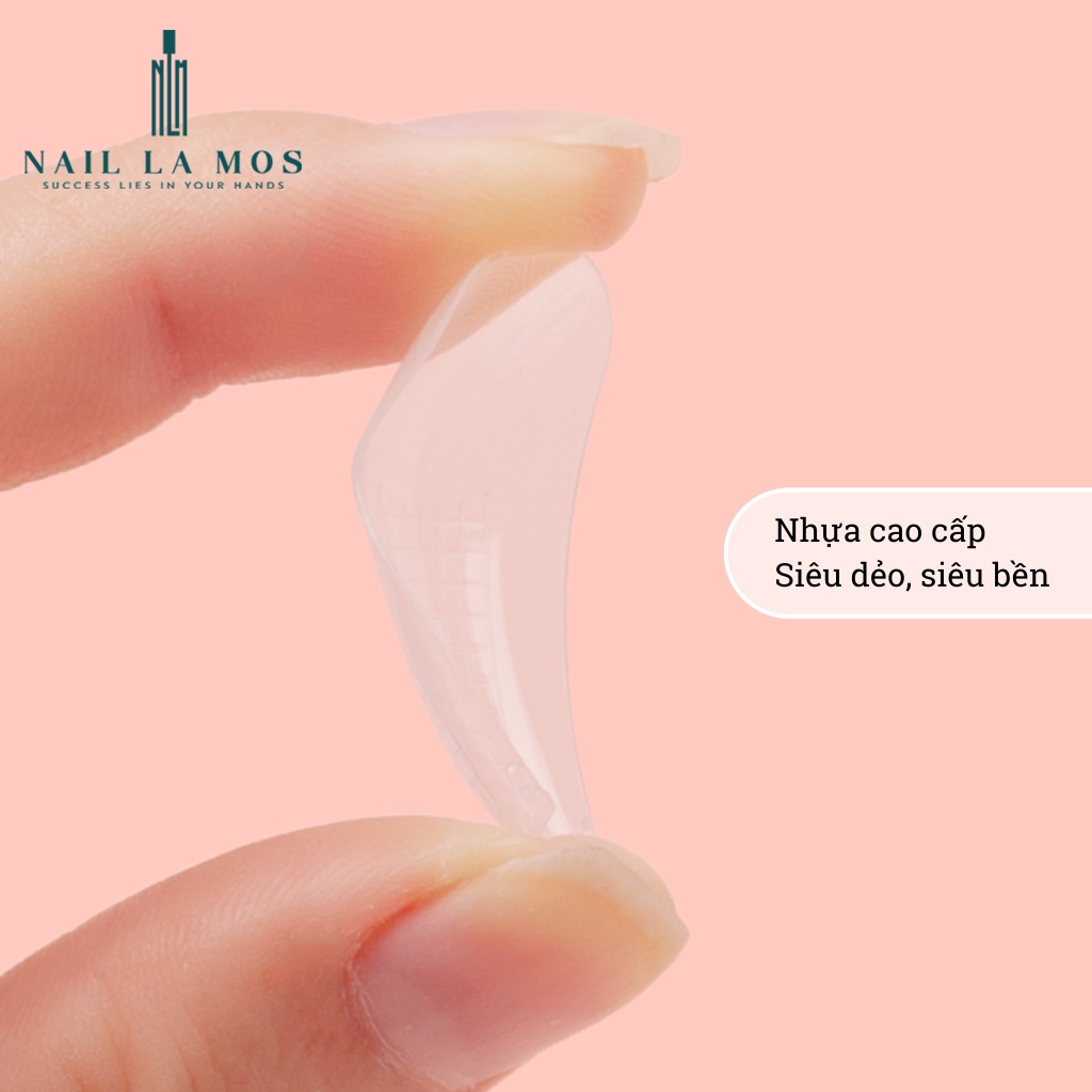 Móng úp gel gôm định hình phom móng - Hộp 100 móng phom chuẩn loại chia vạch có tai dễ sử dụng
