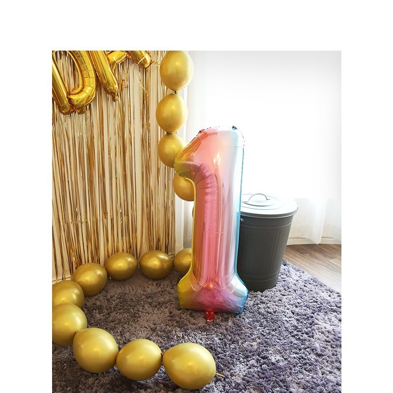 Bong bóng hình số màu gradient độc đáo dùng trang trí