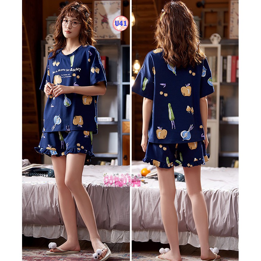 Bộ Pijama Cộc Tay Mã U17(cotton Mềm Mịn)