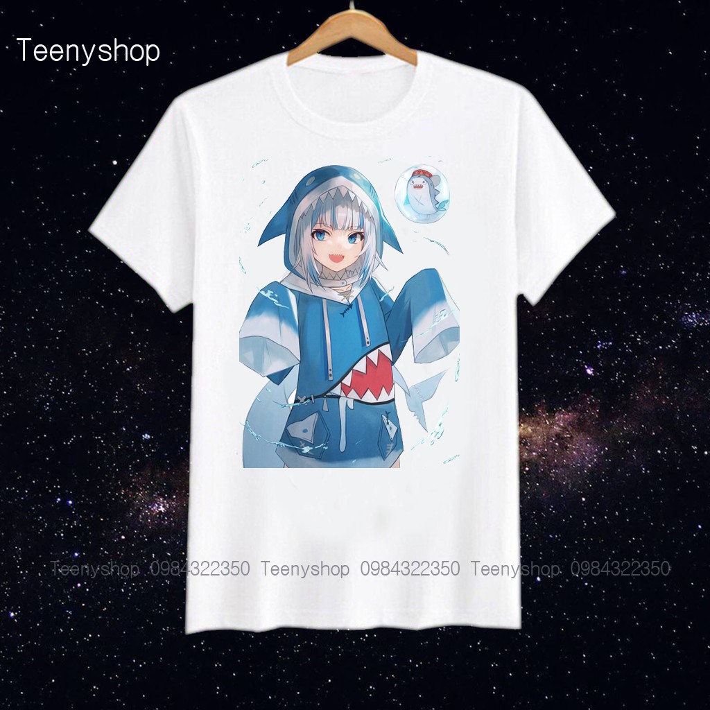 áo thun anime manga Gawr Gura Hololive nhiều mẫu ver2